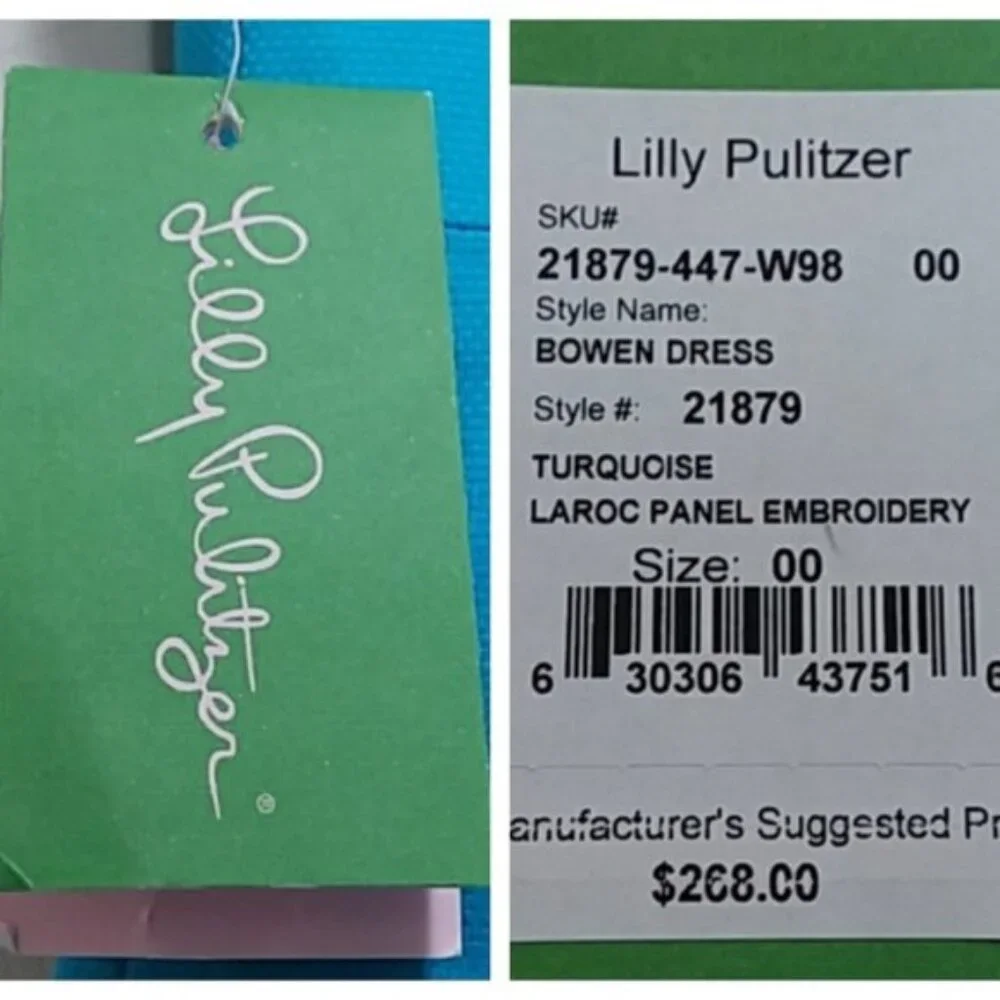 Lilly Pulitzer | Blue and Pink Bowen Mini Dress Coral | Size 00 - Picture 9 of 9